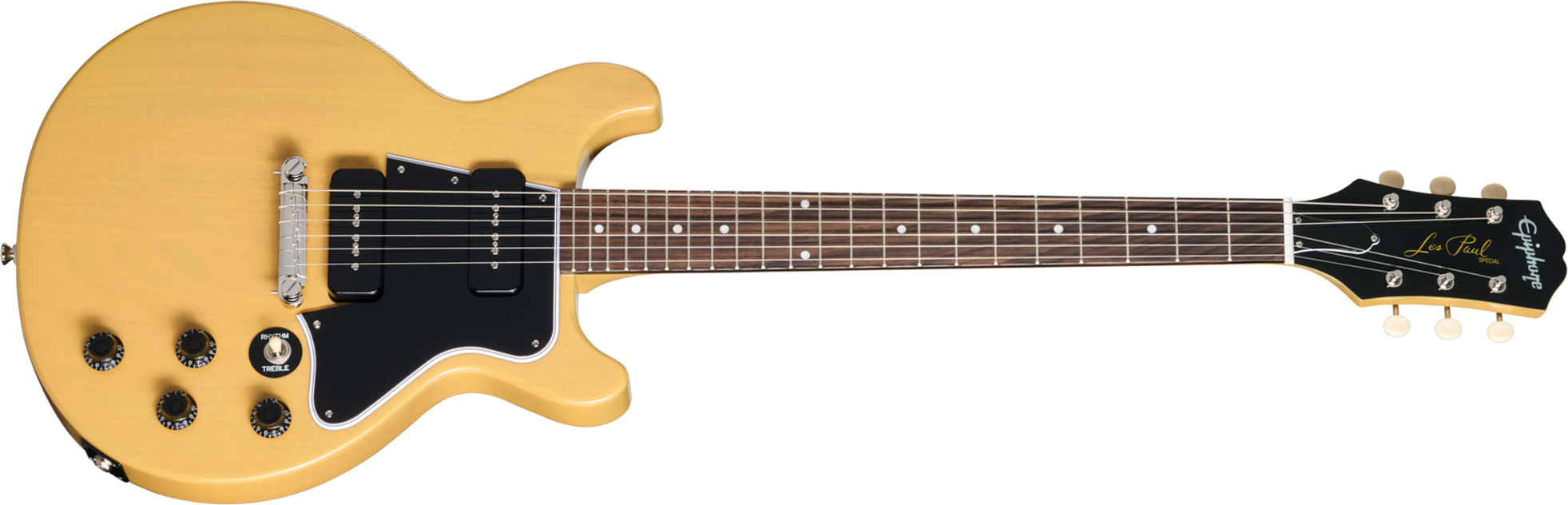 Epiphone Les Paul Special Double Cut Dc Ibg 2s P90 Ht Rw - Tv Yellow - Double cut gitaar - Main picture