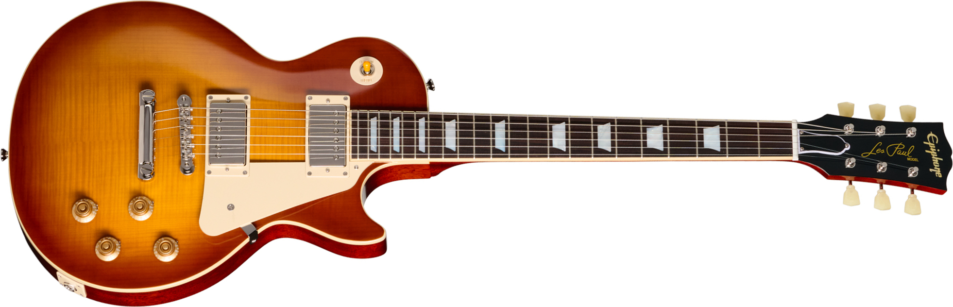 Epiphone Les Paul Standard 1959 Reissue Igc 2h Gibson Ht Rw - Golden Poppy Burst - Single cut gitaar - Main picture