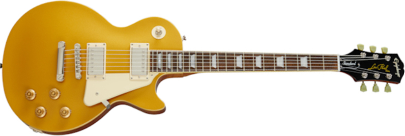 Epiphone Les Paul Standard 50s 2h Ht Rw - Metallic Gold - Enkel gesneden elektrische gitaar - Main picture
