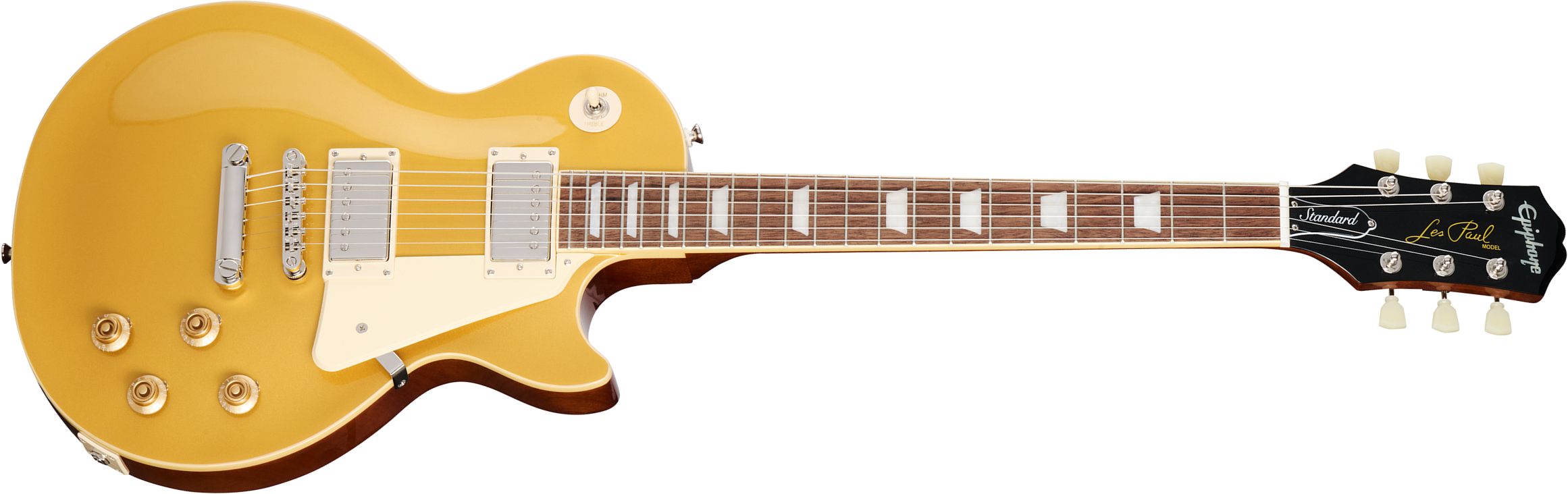 Epiphone Les Paul Standard 50s Insp. By Gibson 2h Ht Lau - Goldtop - Enkel gesneden elektrische gitaar - Main picture