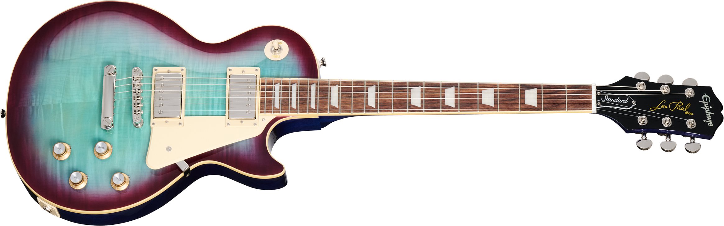 Epiphone Les Paul Standard 60s Figured Insp. By Gibson 2h Ht Lau - Blueberry Burst - Enkel gesneden elektrische gitaar - Main picture