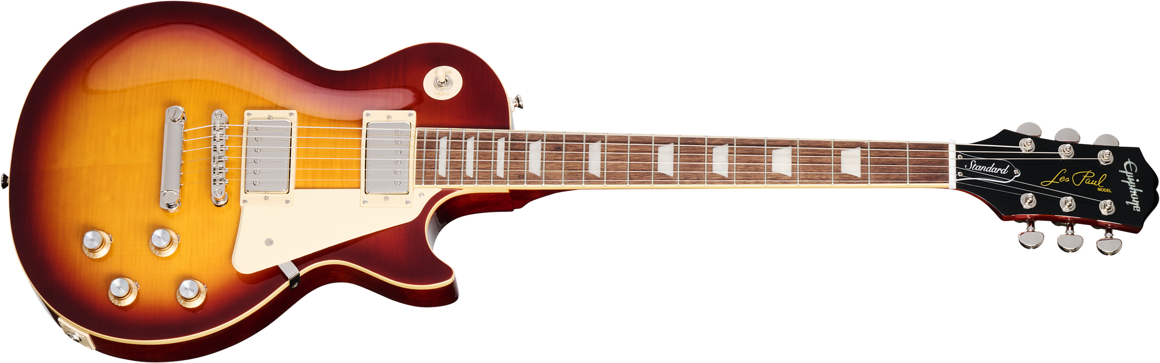 Epiphone Les Paul Standard 60s Figured Insp. By Gibson 2h Ht Lau - Iced Tea Burst - Enkel gesneden elektrische gitaar - Main picture