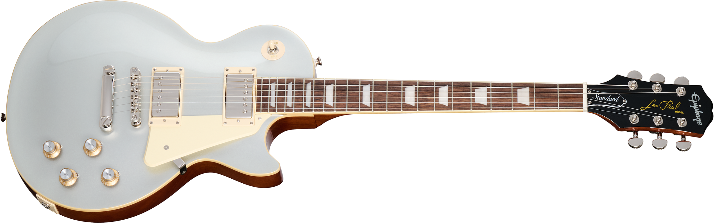 Epiphone Les Paul Standard 60s Insp. By Gibson 2h Ht Lau - Silver Mist - Enkel gesneden elektrische gitaar - Main picture