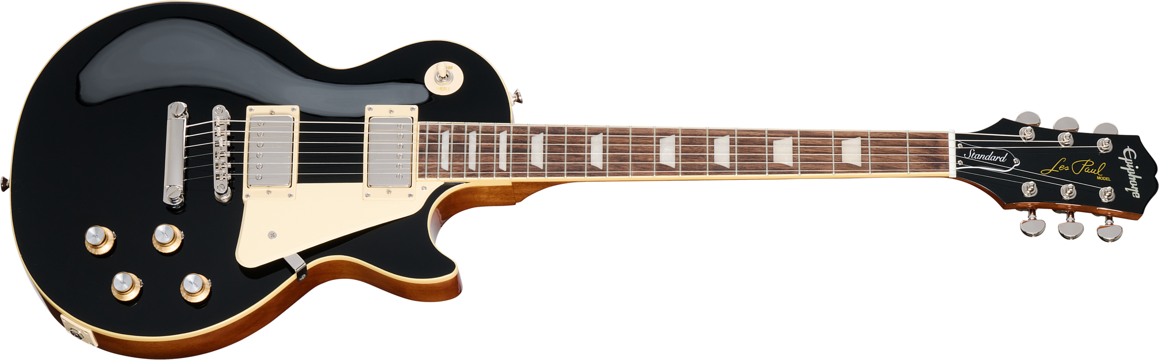 Epiphone Les Paul Standard 60s I.b.g Original 2h Ht Lau - Ebony - Enkel gesneden elektrische gitaar - Main picture