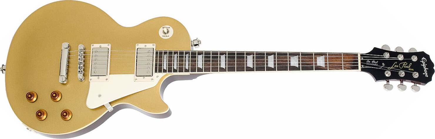 Epiphone Les Paul Standard Hh Ht Pf - Metallic Gold - Enkel gesneden elektrische gitaar - Main picture