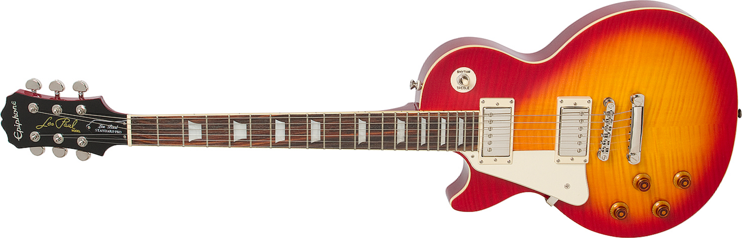 Epiphone Les Paul Standard Plus Top Pro Lh Gaucher Ch - Heritage Cherry Sunburst - Linkshandige elektrische gitaar - Main picture