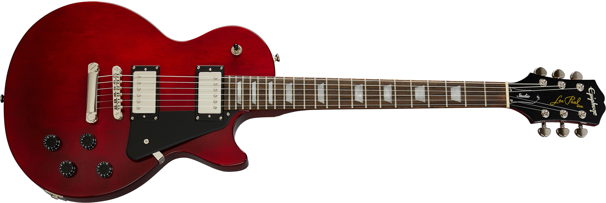 Epiphone Les Paul Studio 2h Ht Pf - Wine Red - Enkel gesneden elektrische gitaar - Main picture