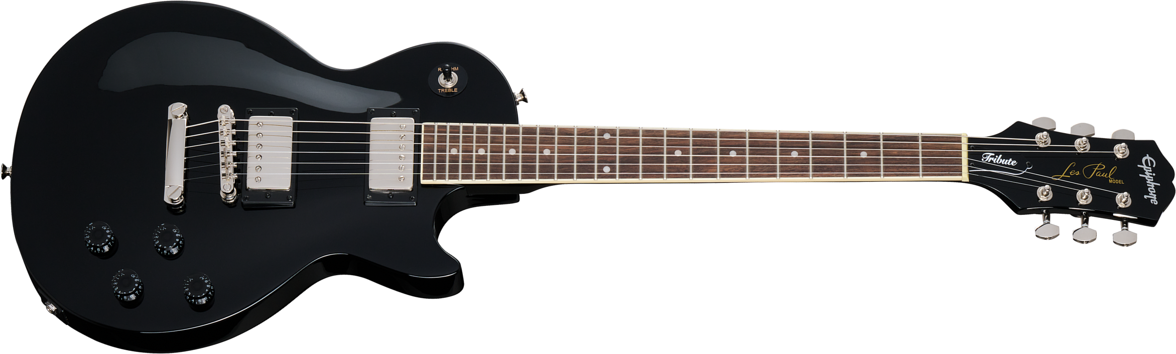 Epiphone Les Paul Tribute Inspired By / Modern 2h Ht Lau - Ebony - Enkel gesneden elektrische gitaar - Main picture