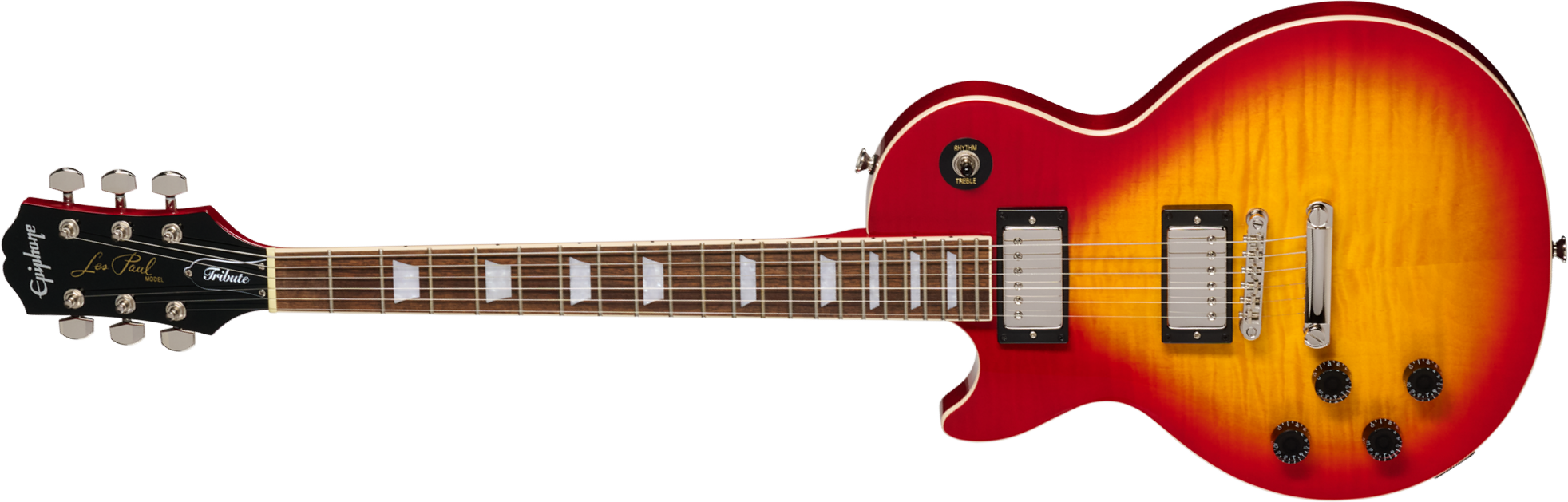 Epiphone Les Paul Tribute Plus Lh Gaucher Ibg 2h Ht Rw - Heritage Cherry Sunburst - Single cut gitaar - Main picture