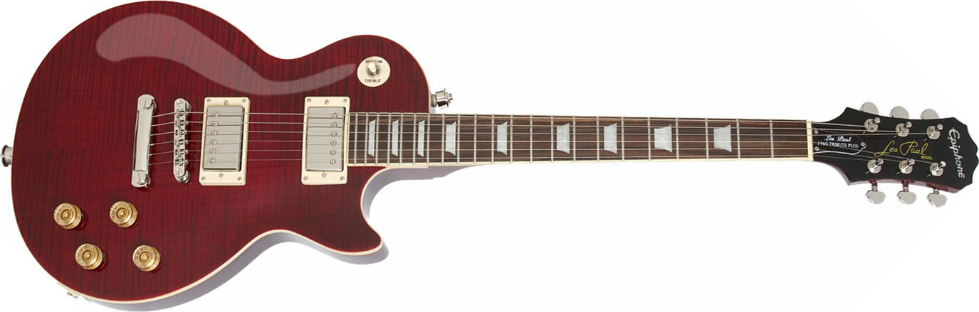Epiphone Les Paul Tribute Plus Outfit Ch - Black Cherry - Enkel gesneden elektrische gitaar - Main picture
