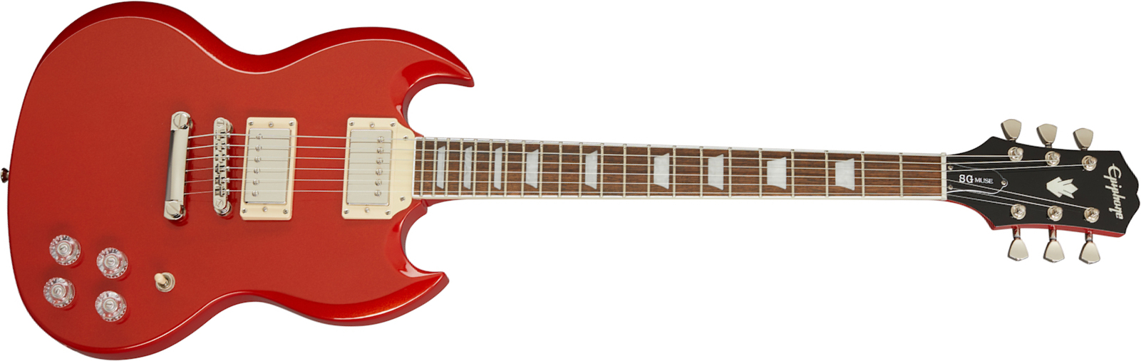 Epiphone Sg Muse Modern 2h Ht Lau - Scarlet Red Metallic - Retro-rock elektrische gitaar - Main picture