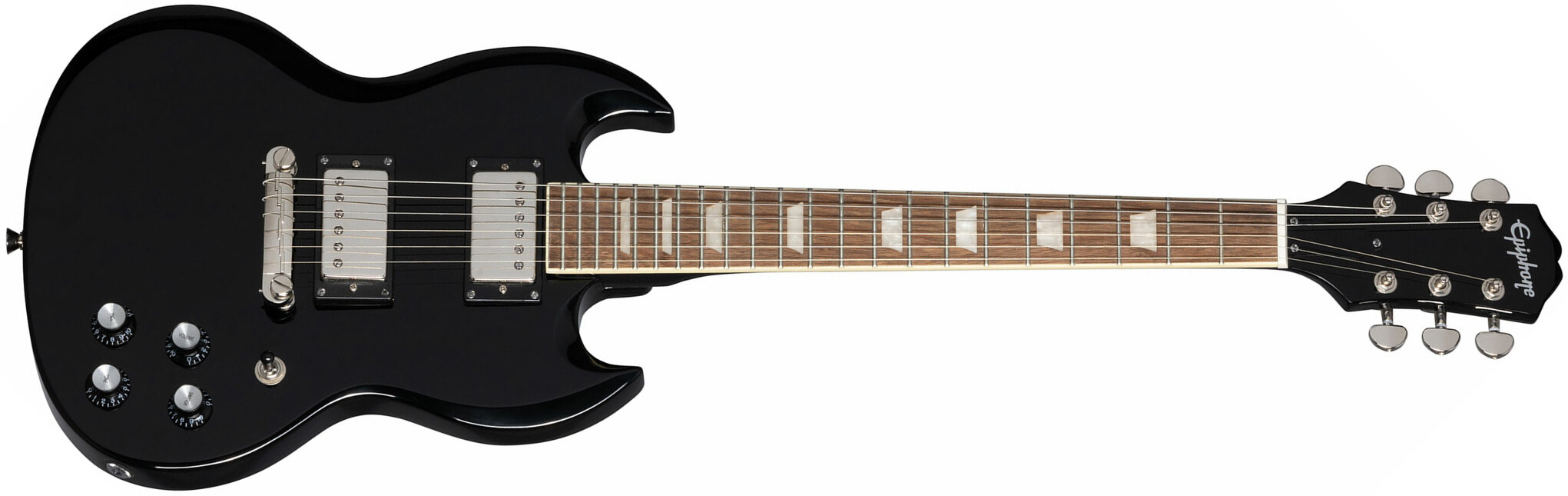 Epiphone Sg Power Players 2h Ht Lau - Dark Matter Ebony - Guitarra eléctrica de doble corte. - Main picture