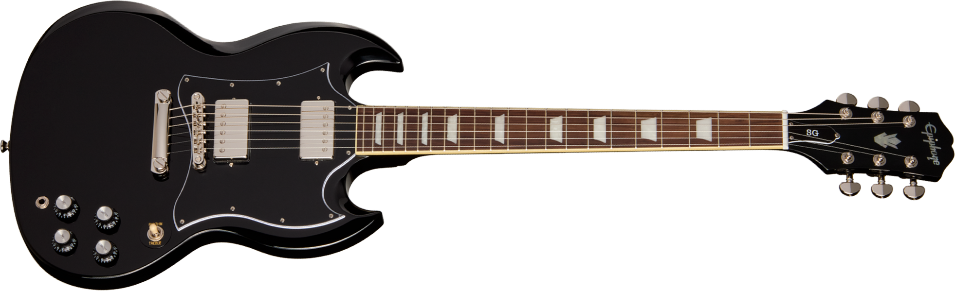 Epiphone Sg Standard Ibg 2h Ht Rw - Ebony - Double cut gitaar - Main picture