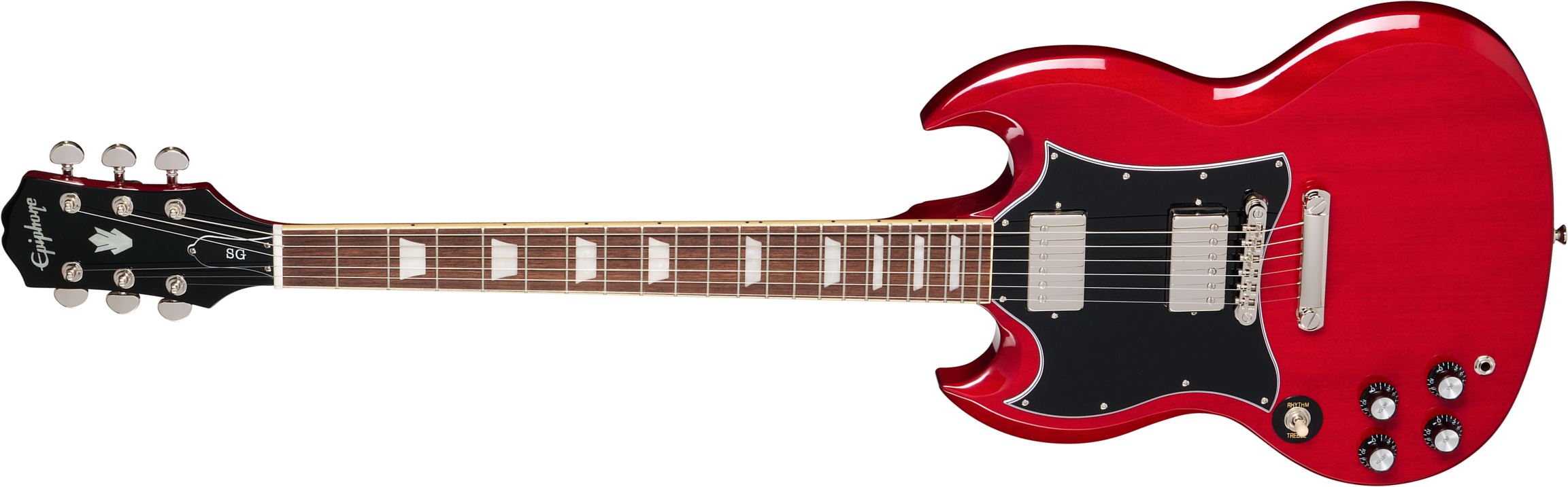 Epiphone Sg Standard Lh I.b.g Modern Gaucher 2h Ht Lau - Cherry - Double cut gitaar - Main picture
