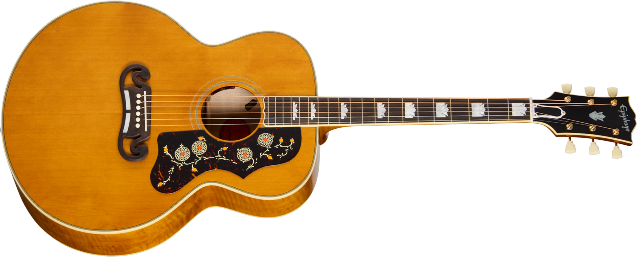 Epiphone Sj200 1957 Reissue Inspired By Gibson Jumbo Epicea Erable Rw - Antique Natural - Folk gitaar - Main picture