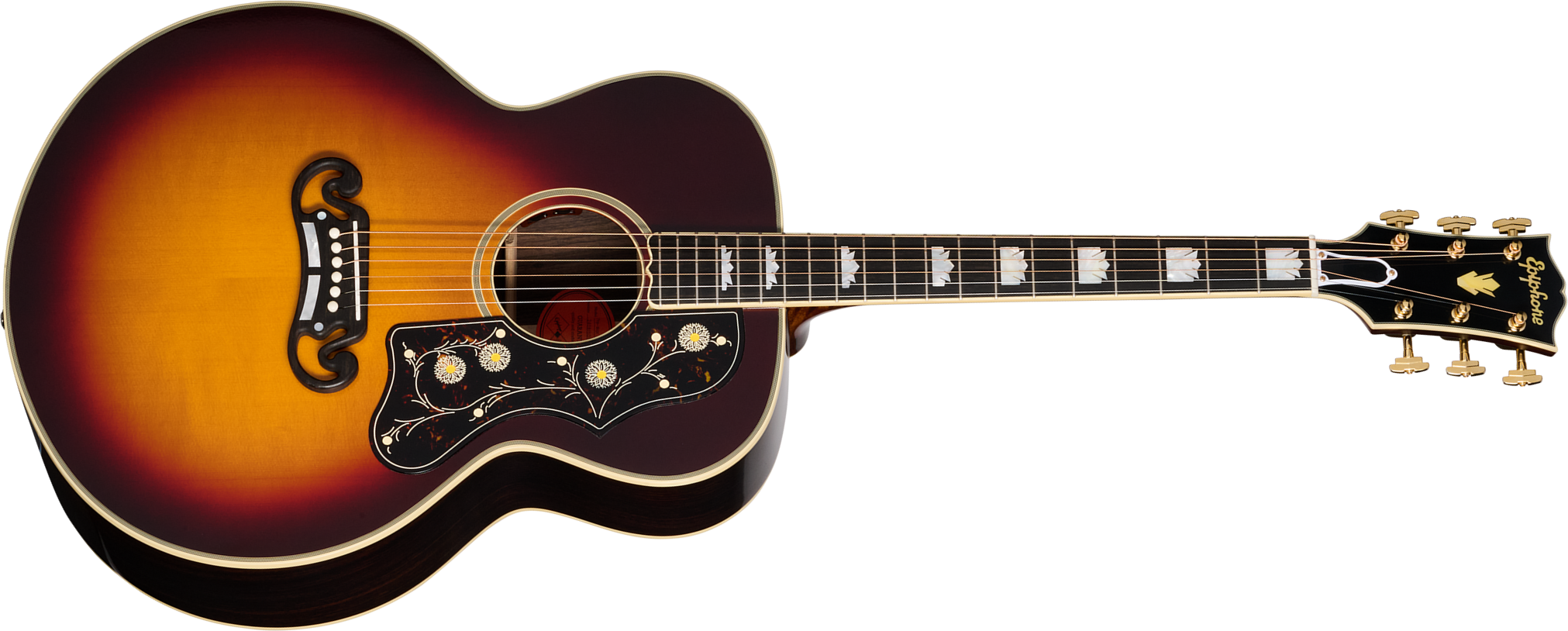 Epiphone Sj200 Pre War Rosewood Reissue Inspired By Gibson Jumbo Epicea Palissandre Eb - Vintage Sunburst - Folk gitaar - Main picture