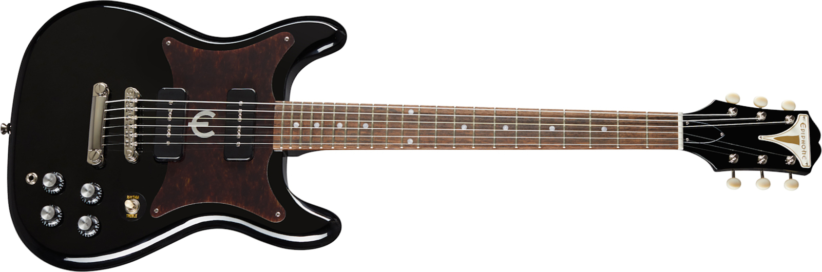 Epiphone Wilshire P-90 2s Ht Lau - Ebony - Retro-rock elektrische gitaar - Main picture