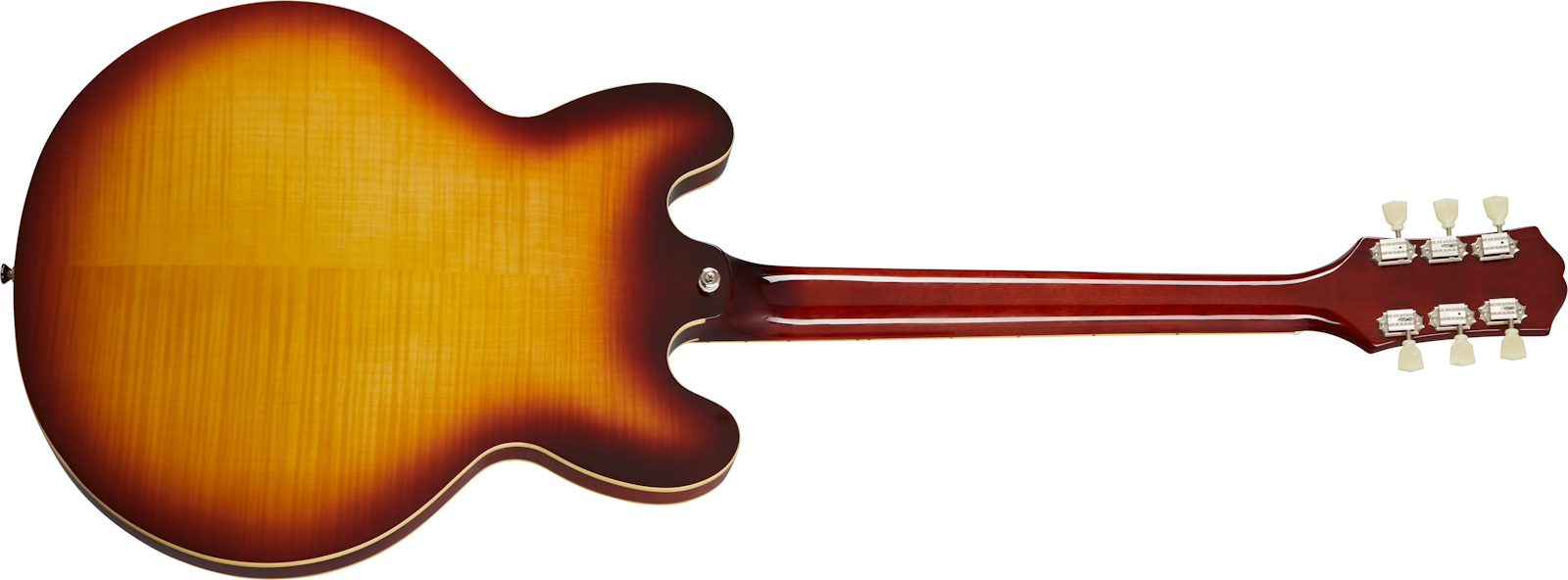 Epiphone Es-335 Figured Inspired By Gibson Original 2h Ht Rw - Raspberry Tea Burst - Semi hollow elektriche gitaar - Variation 1