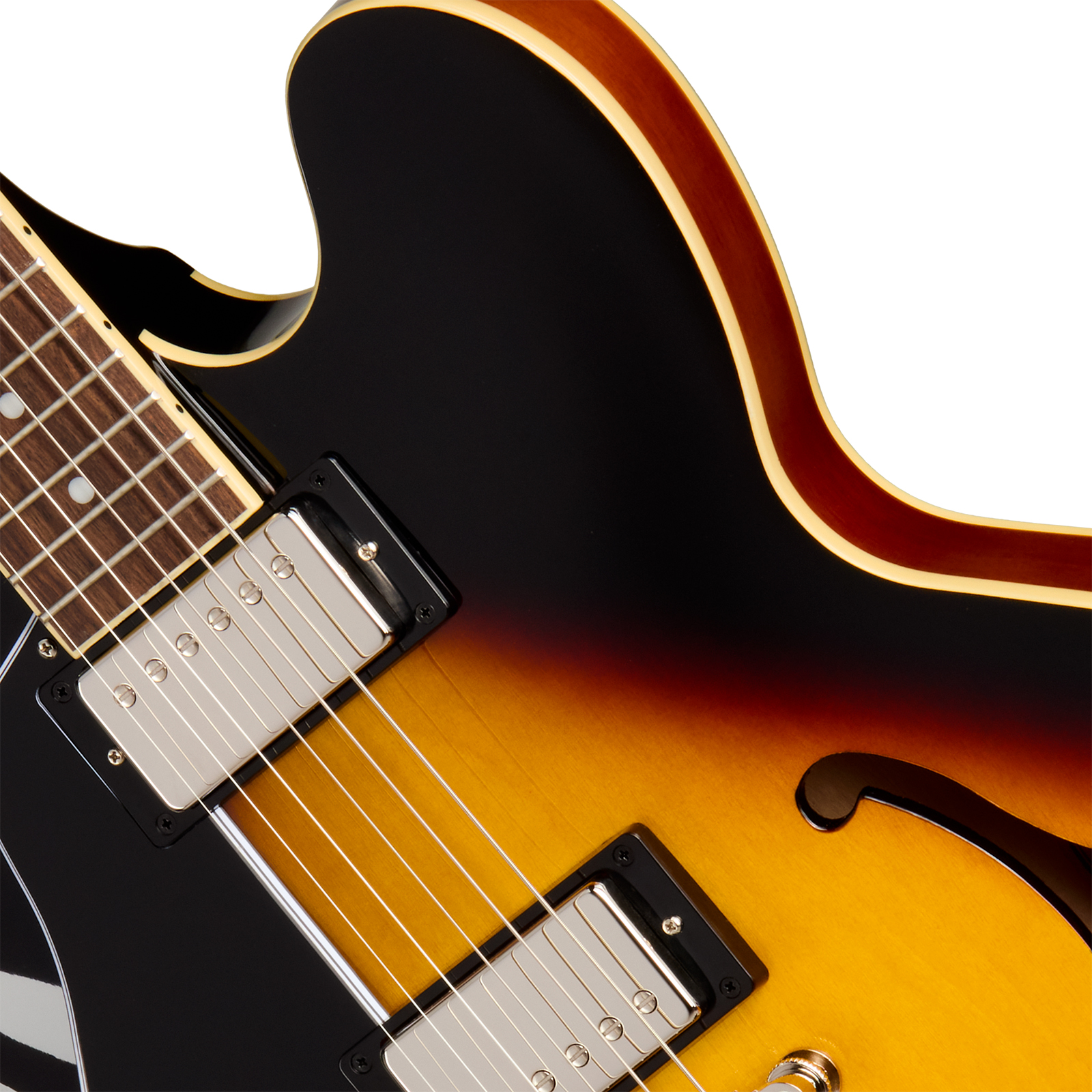 Epiphone Es335 Lh Ibg Original Gaucher 2h Ht Rw - Vintage Sunburst - Linkshandige elektrische gitaar - Variation 2