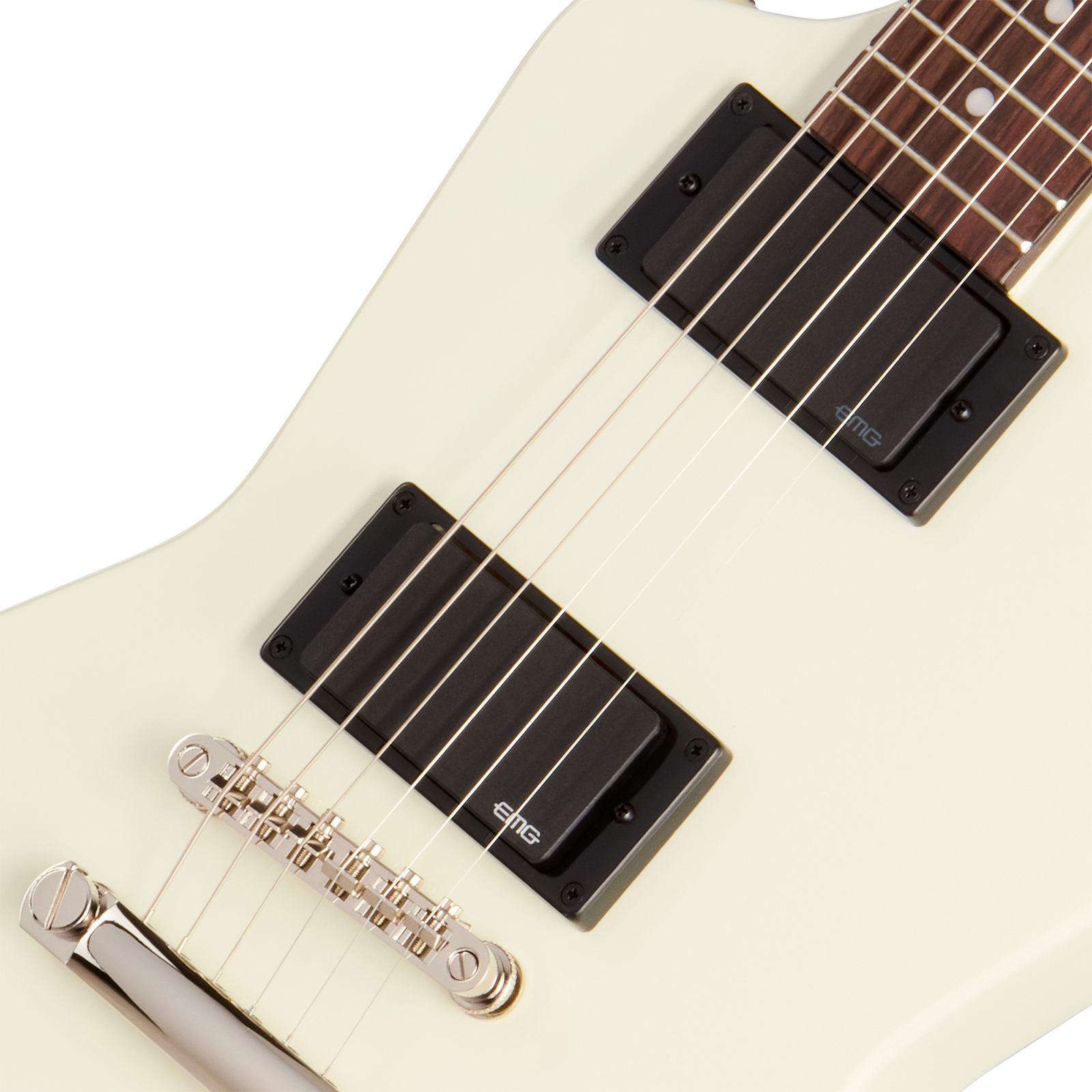 Epiphone Explorer 80s Ibg 2h Emg Ht Rw - Classic White - Metal elektrische gitaar - Variation 2