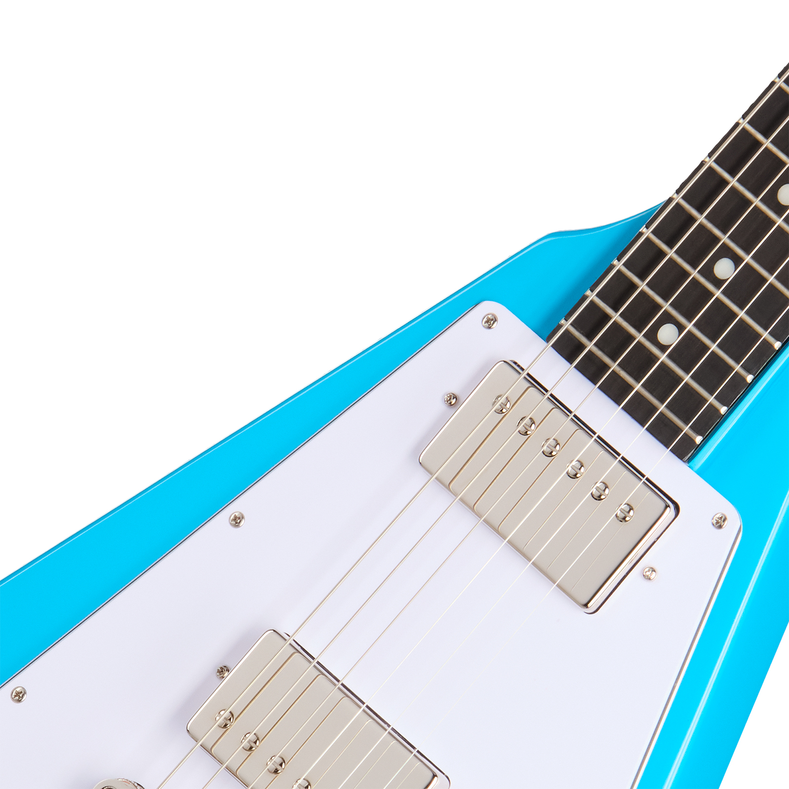 Epiphone Flying V 70 Ibg  2h Ht Eb - Maui Blue - Metal elektrische gitaar - Variation 2