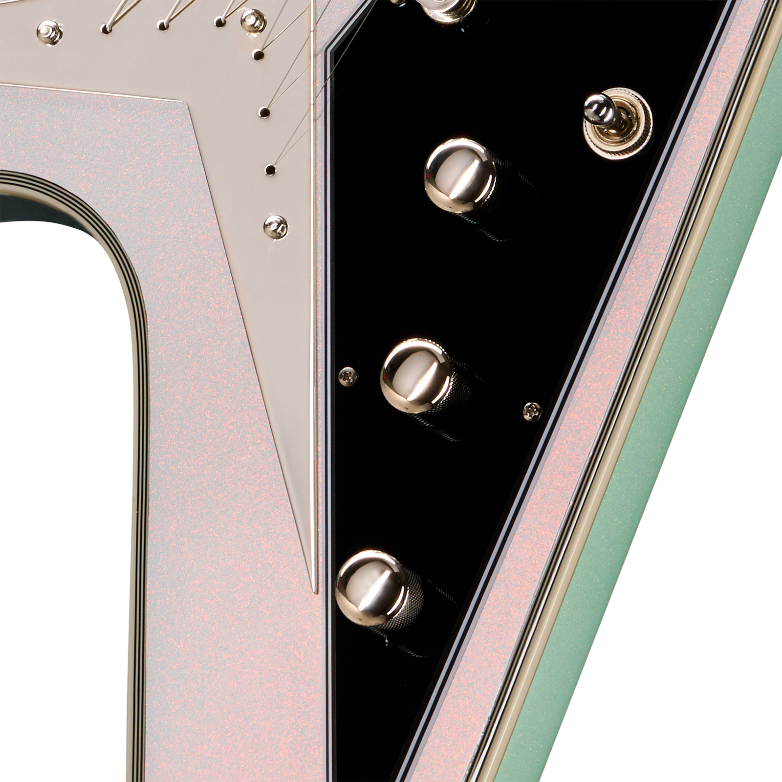 Epiphone Flying V Custom Futura Ibg 2h Ht Eb - Quicksilver Shift - Metal elektrische gitaar - Variation 2