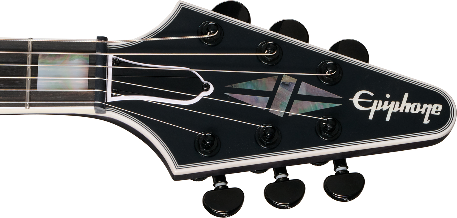 Epiphone Flying V Prophecy Modern 2h Eb - Orchid Bloom Satin - Retro-rock elektrische gitaar - Variation 4