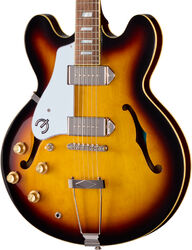 Semi hollow elektriche gitaar Epiphone Original Casino LH - Vintage sunburst