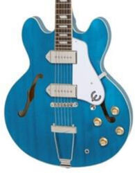 Semi hollow elektriche gitaar Epiphone Archtop Casino - Worn blue denim