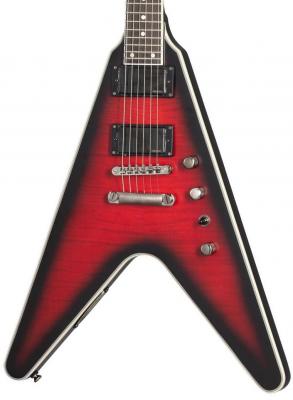 Solid body elektrische gitaar Epiphone Dave Mustaine Flying V Prophecy - Aged dark red burst