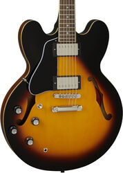 Linkshandige elektrische gitaar Epiphone Inspired By Gibson ES-335 LH - Vintage sunburst