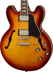 Semi hollow elektriche gitaar Epiphone IBG ES-335 Figured - Raspberry tea burst