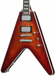 Retro-rock elektrische gitaar Epiphone Inspired By Gibson Modern Prophecy Flying V - Aged Bengal Tiger Burst