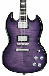 Guitarra eléctrica de doble corte. Epiphone Inspired By Gibson SG Modern Figured - Purple burst