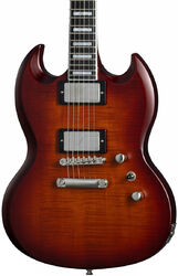 Guitarra eléctrica de doble corte. Epiphone Inspired By Gibson Modern Prophecy SG - Aged bengal tiger burst