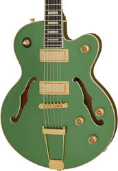 Semi hollow elektriche gitaar Epiphone Uptown Kat ES - Emerald green metallic