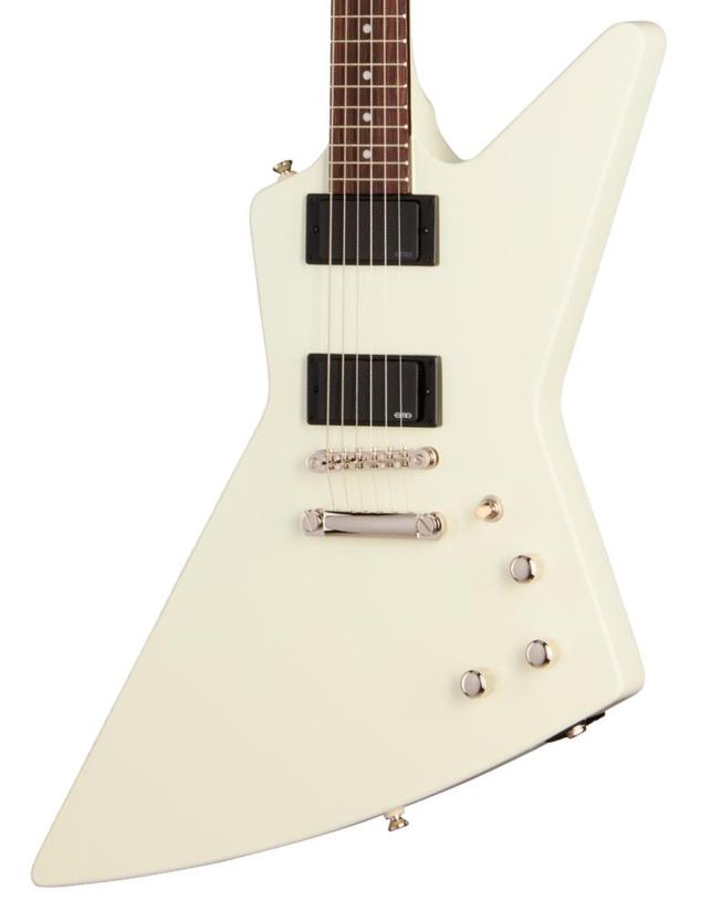 Metal elektrische gitaar Epiphone IBG Explorer 80s - Classic White