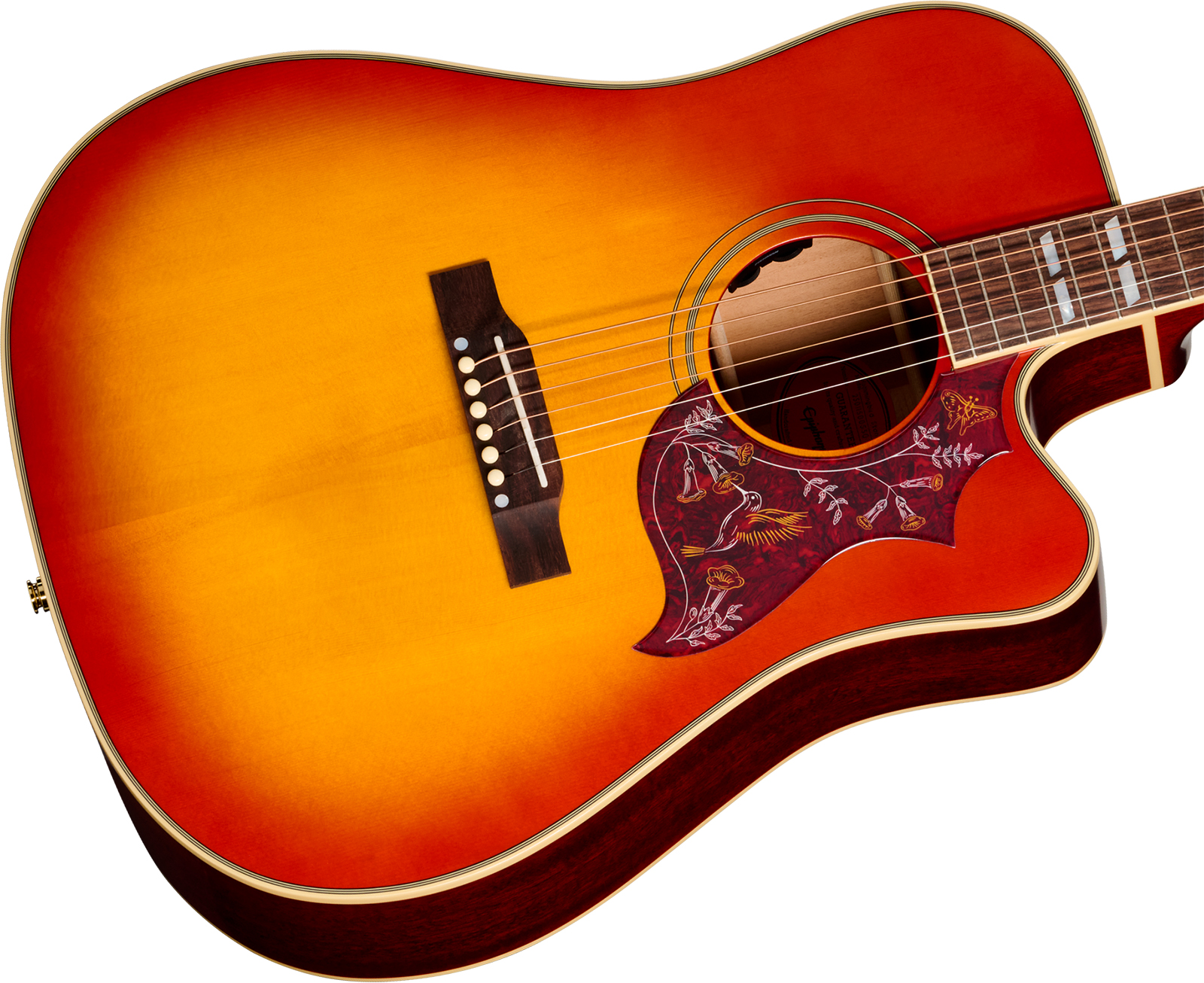 Epiphone Hummingbird Standard Ec Ibg Dreadnought Cw Epicea Acajou Rw - Cherry Sunburst - Folk gitaar - Variation 2