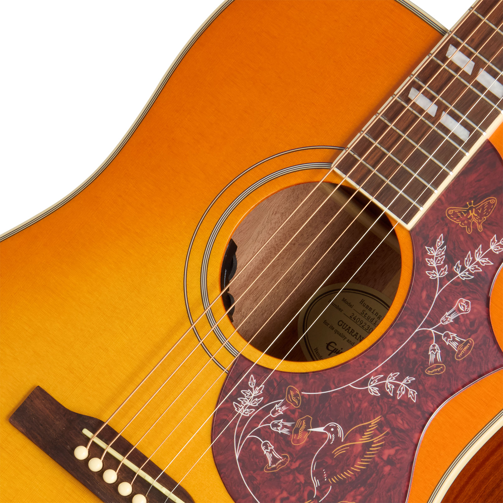 Epiphone Hummingbird Studio Ibg Dreadnought Epicea Acajou Rw - Heritage Cherry Sunburst - Folk gitaar - Variation 2