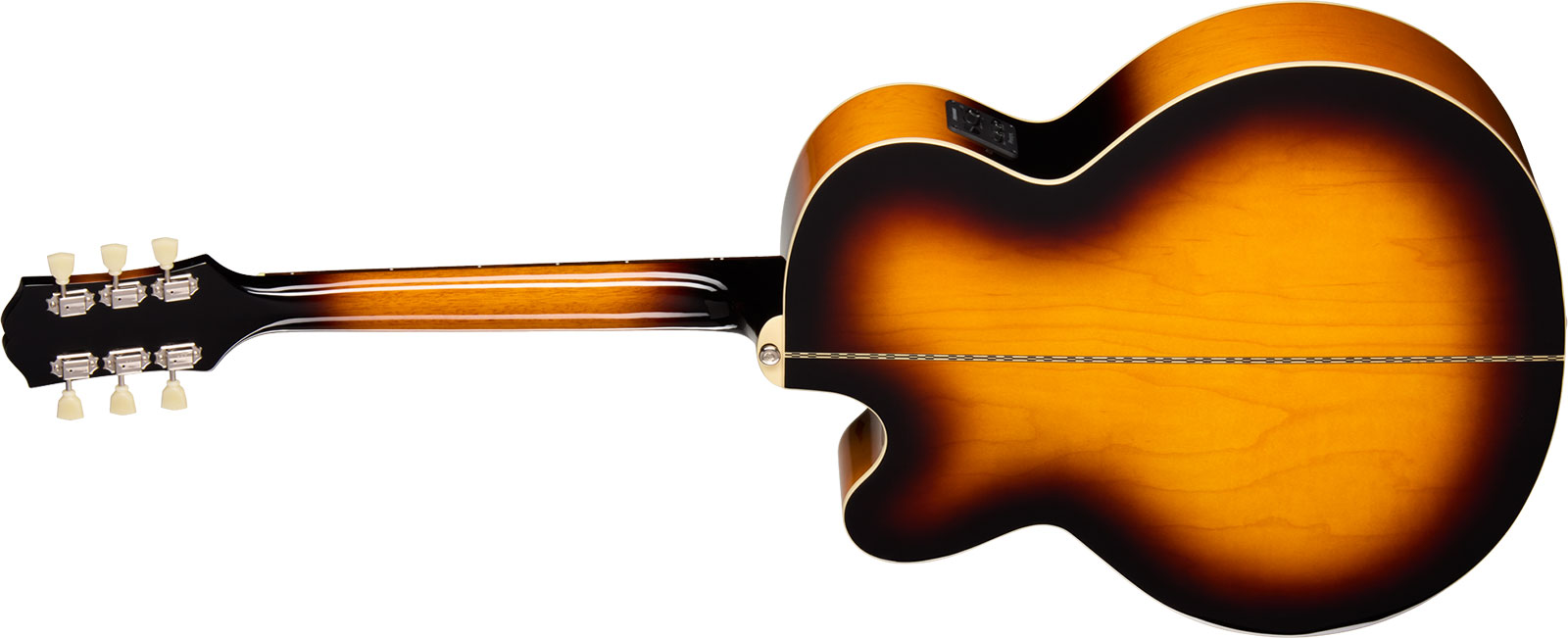 Epiphone J200 Studio Ec Ibg Jumbo Cw Epicea Acajou Rw - Vintage Sunburst - Folk gitaar - Variation 1