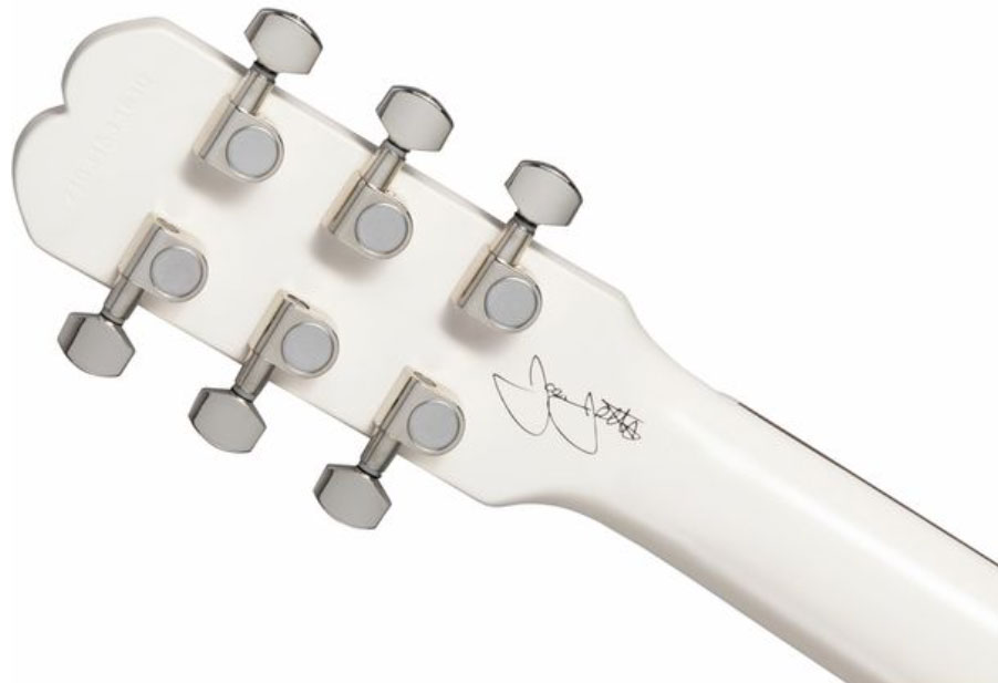 Epiphone Joan Jett Olympic Special Signature 2h Ht Au - Aged Classic White - Enkel gesneden elektrische gitaar - Variation 2