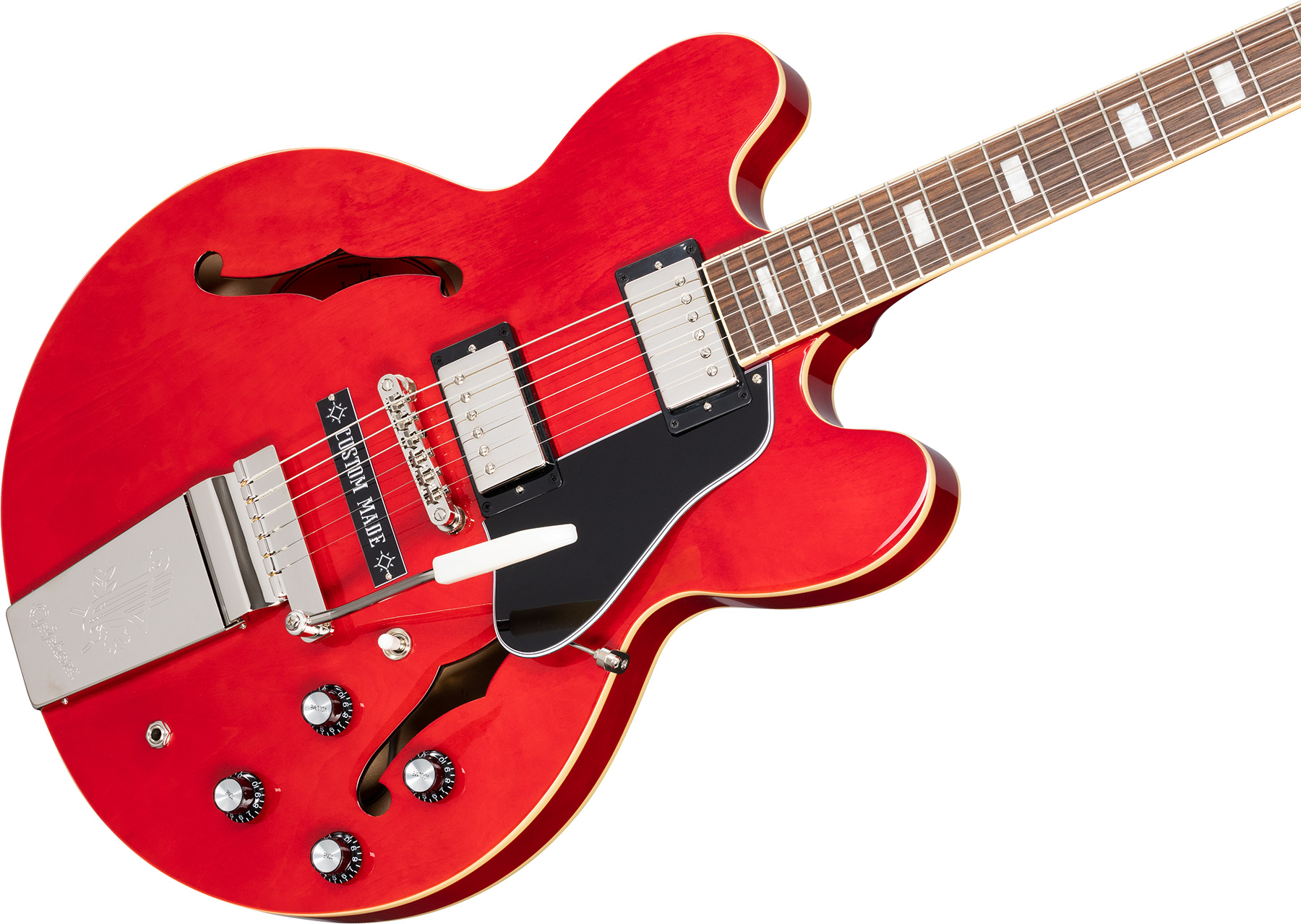 Epiphone Joe Bonamassa Es-335 1962 2h Trem Lau - Sixties Cherry - Kenmerkende elektrische gitaar - Variation 3