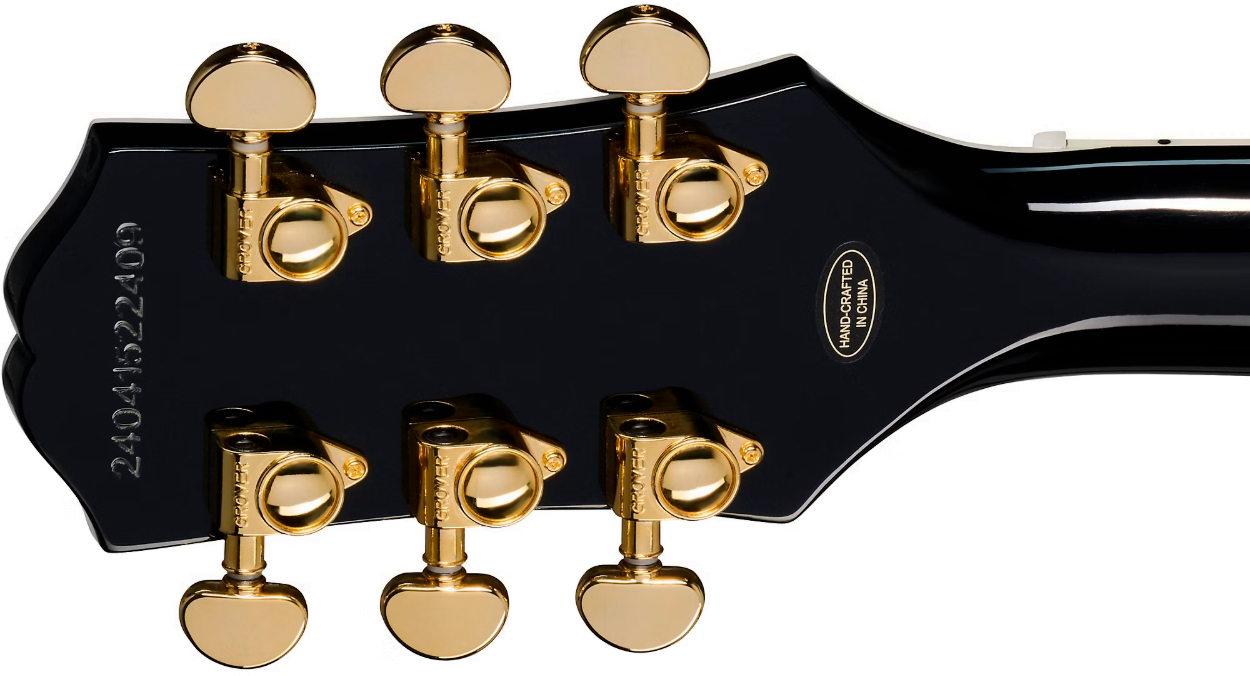 Epiphone Les Paul Custom Blackback Ibg Ltd 2h Ht Eb +housse - Antique Ivory - Single cut gitaar - Variation 4