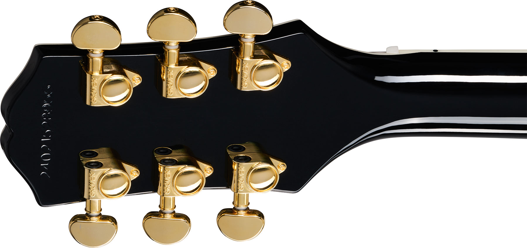 Epiphone Les Paul Custom Insp. By Gibson Original 2h Ht Eb - Ebony - Enkel gesneden elektrische gitaar - Variation 4