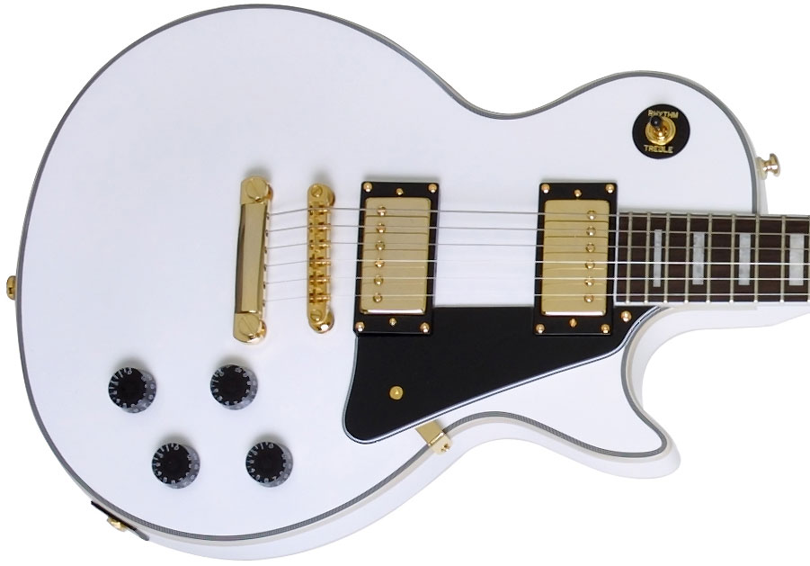 Epiphone Les Paul Custom Pro Gh - Alpine White - Enkel gesneden elektrische gitaar - Variation 2