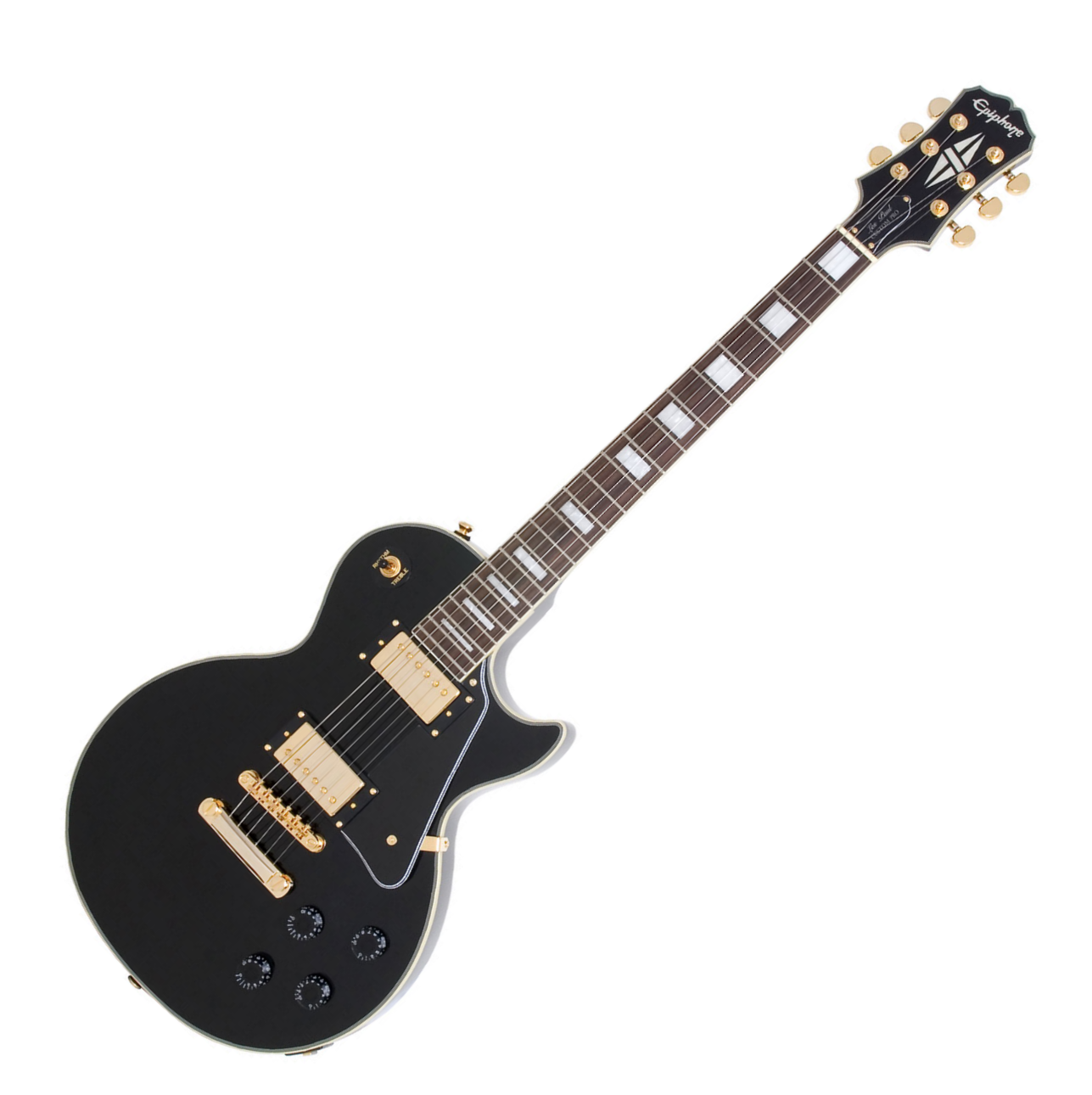 Epiphone Les Paul Custom Pro Gh - Ebony - Enkel gesneden elektrische gitaar - Variation 5