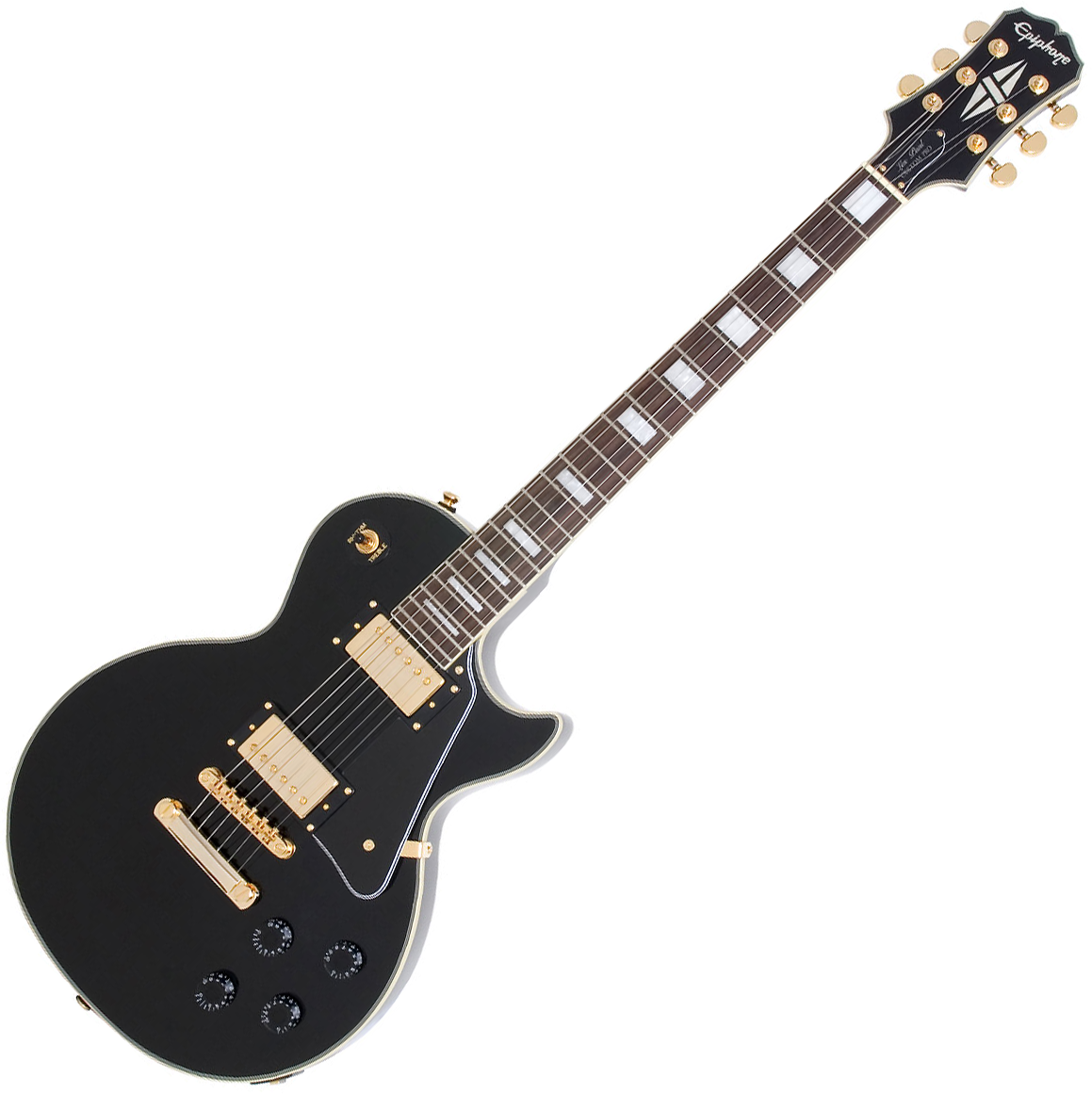 Epiphone Les Paul Custom Pro Gh - Ebony - Enkel gesneden elektrische gitaar - Variation 6