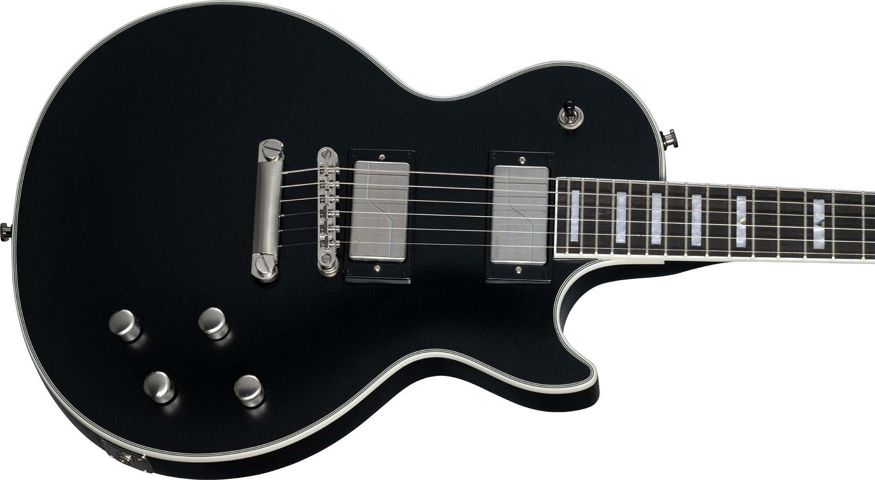 Epiphone Les Paul Prophecy Inspired By / Modern 2h Fishman Fluence Ht Eb - Aged Jet Black Metallic - Enkel gesneden elektrische gitaar - Variation 3