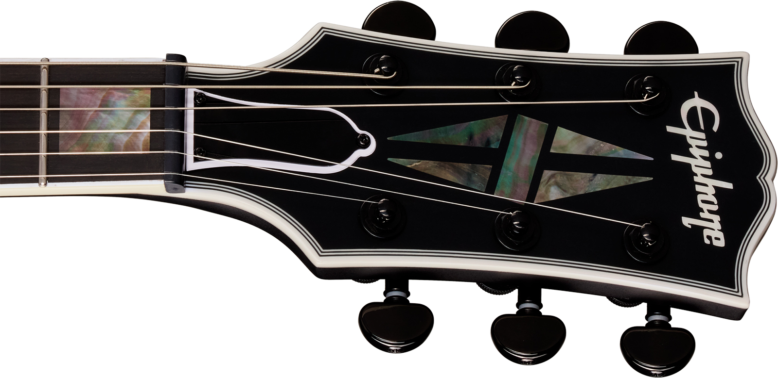 Epiphone Les Paul Prophecy Modern 2h Fishman Fluence Ht Eb - Obsidian Storm Satin - Single cut gitaar - Variation 4
