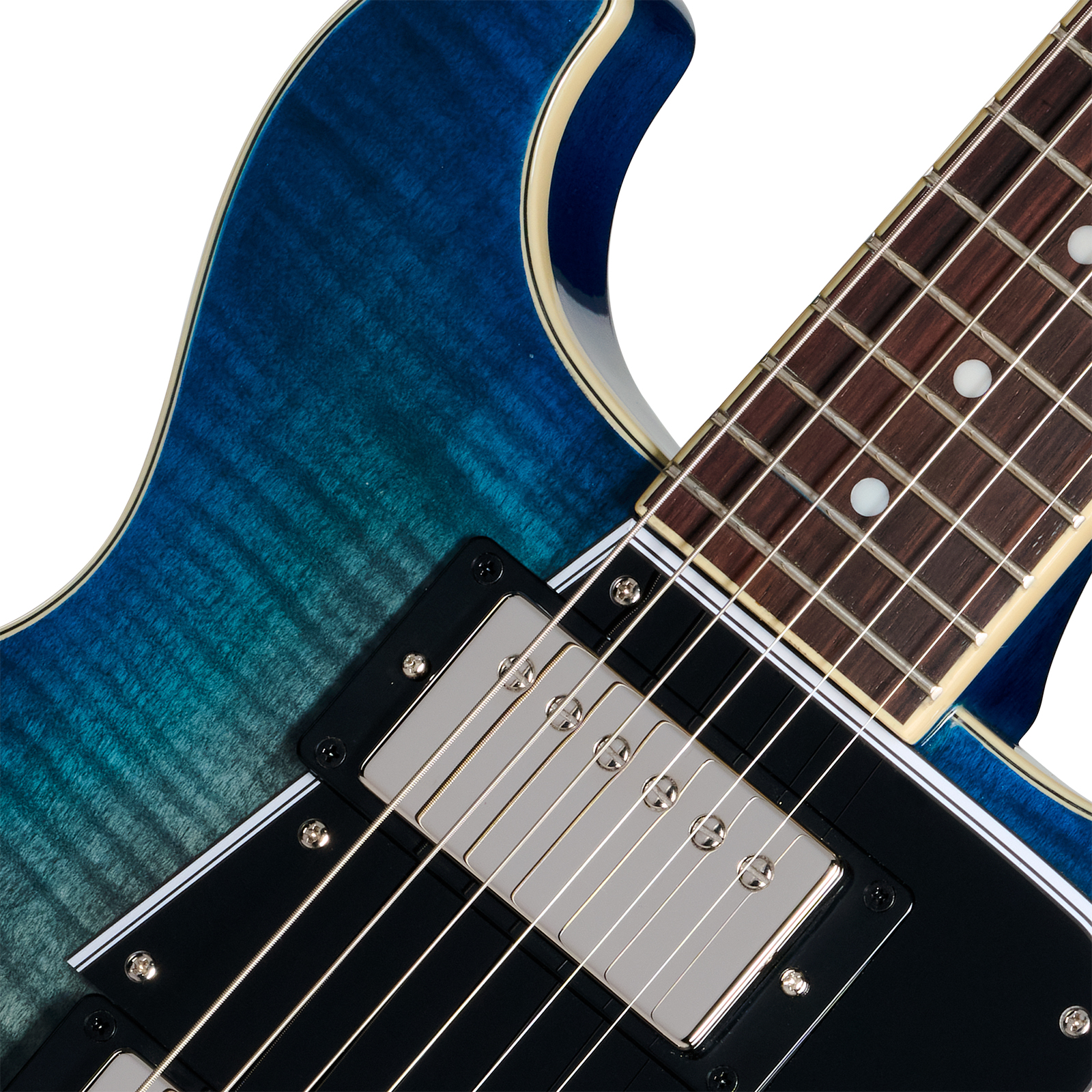 Epiphone Les Paul Special Double Cut Figured Ibg Dc 2h Ht Rw - Ocean Water - Double cut gitaar - Variation 2